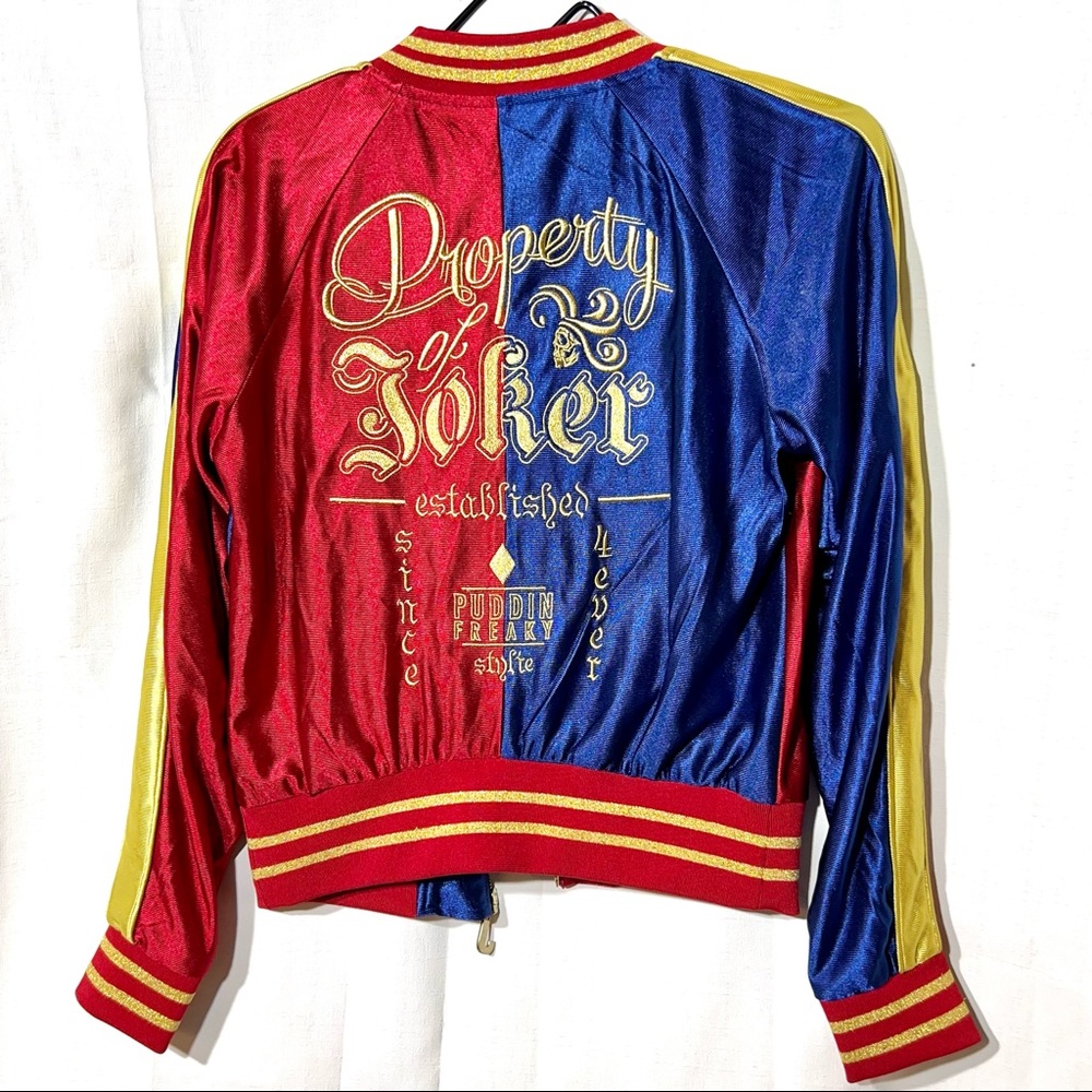 Harley Quinn Suicide Squad Red Blair Gold Zip Jacket